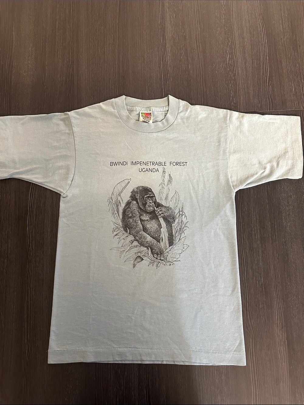 Vintage Single Stitch 1997 Bwindi Impenetrable Forest Uganda Unisex Small
